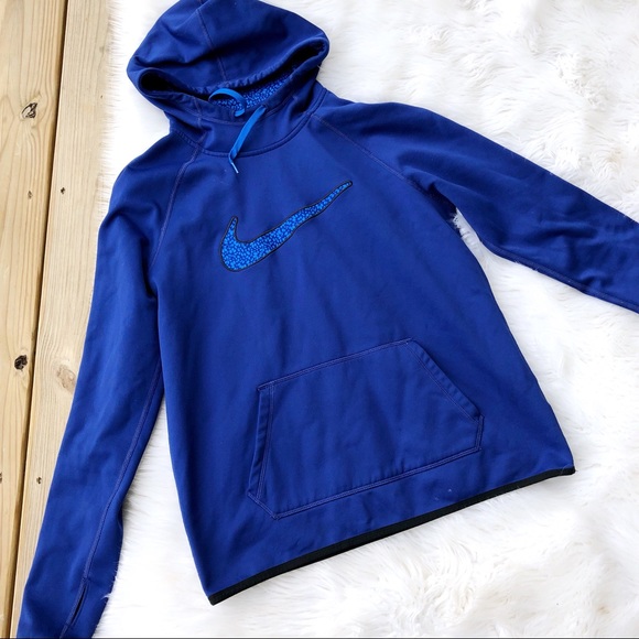 Nike Sweaters - Nike Therma Fit Blue Pocket Hoodie Sweater